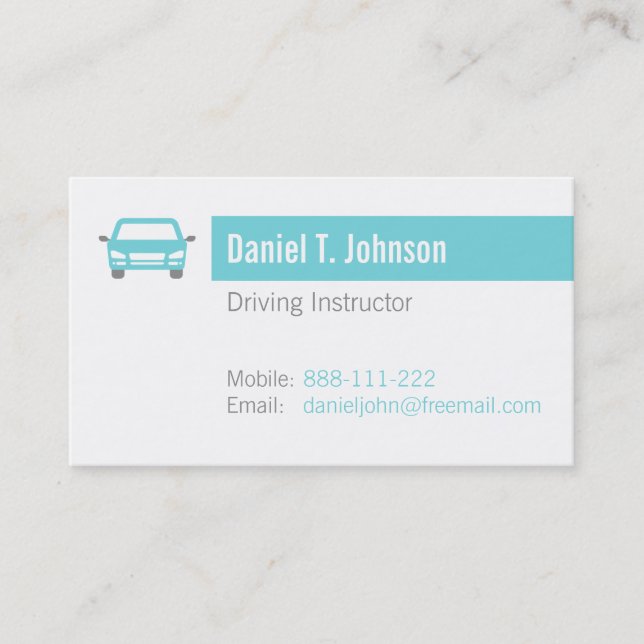 Carte De Visite Instructeur de conduite automobile professionnel m (Devant)