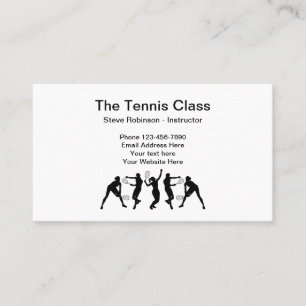 Carte De Visite Instructeur de cours de tennis