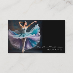 Carte De Visite Instructeur de danse Ballet Ballerina Enseignant