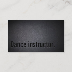 Carte De Visite Instructeur de danse Bold Minimaliste
