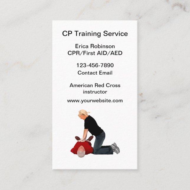 Carte De Visite Instructeur de formation en RCR (Devant)
