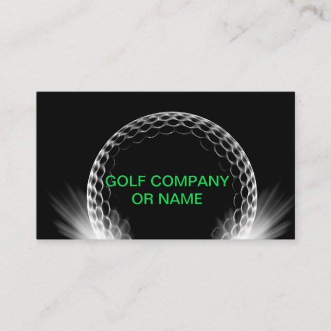 Carte De Visite Instructeur de formation sur le thème de golf (Devant)