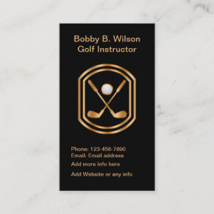 Carte De Visite Instructeur de golf classe