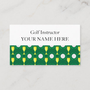 Carte De Visite Instructeur de golf Coach Sports Professionnel Gol