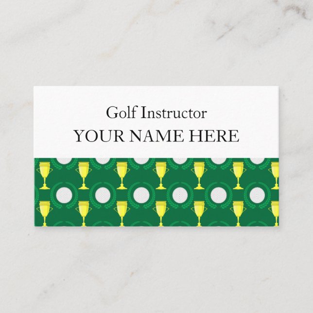 Carte De Visite Instructeur de golf Coach Sports Professionnel Gol (Devant)
