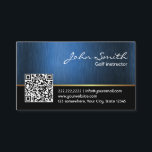 Carte De Visite Instructeur de golf Code QR Professionnel<br><div class="desc">Royal Blue QR code Golf Carte de visite.</div>