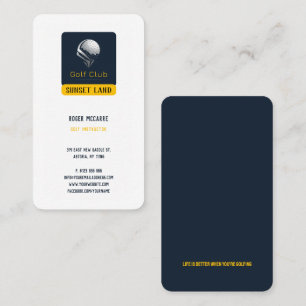 Carte De Visite Instructeur de golf Cours de golf professionnel