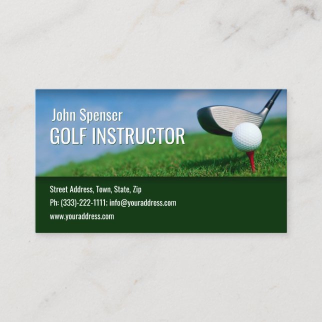 Carte De Visite Instructeur de golf Golfer Putter Nouveau design (Devant)