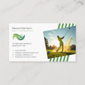 Carte De Visite Instructeur de golf | Professeur professionnel