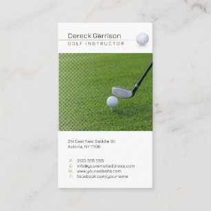 Carte De Visite Instructeur de golf Professeur professionnel