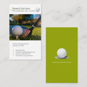 Carte De Visite Instructeur de golf Professeur professionnel