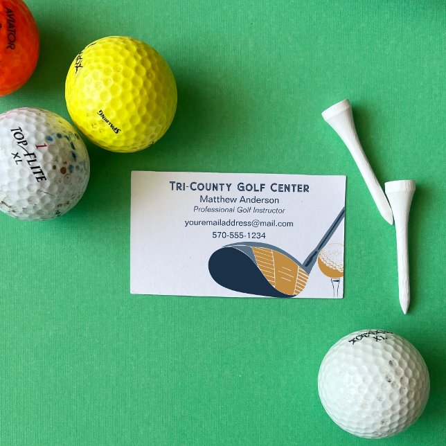 Carte De Visite Instructeur de Golf Professionnel de Golf sur Mesu (Créateur téléchargé)