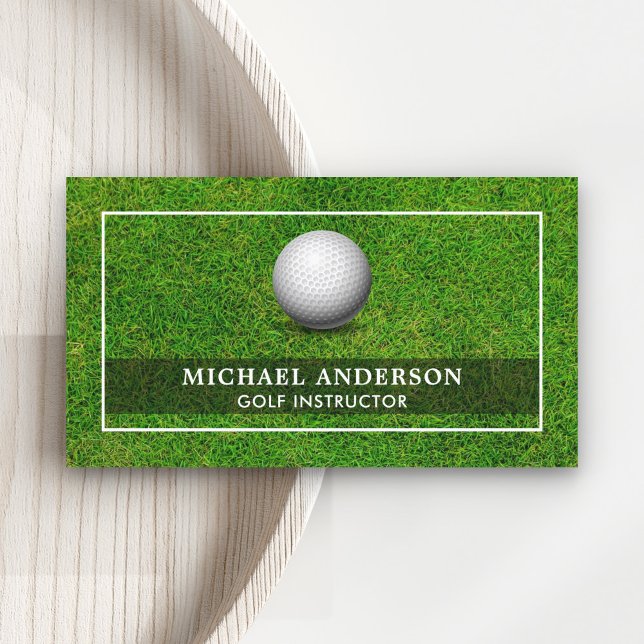 Carte De Visite Instructeur de golf professionnel de terrain de go (Créateur téléchargé)