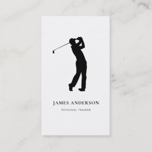 Carte De Visite Instructeur de golf professionnel élégant