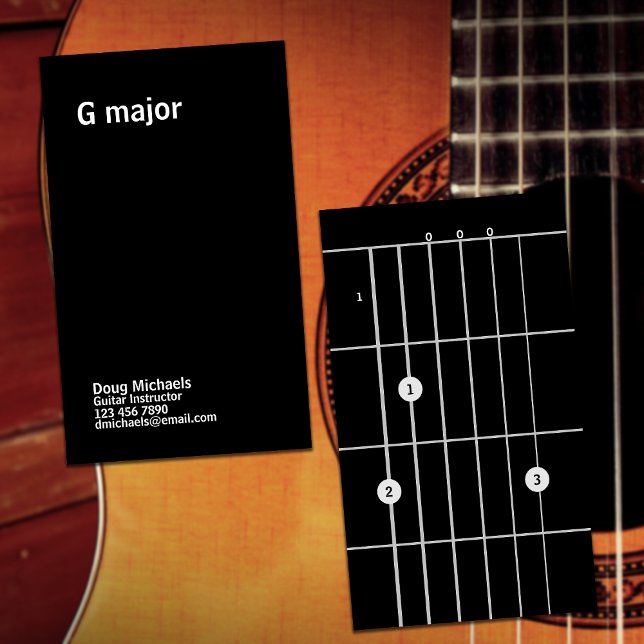 Carte De Visite Instructeur de guitare G Major (Créateur téléchargé)