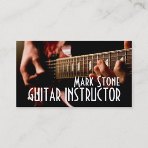 Carte De Visite Instructeur de guitare, musique, affaires