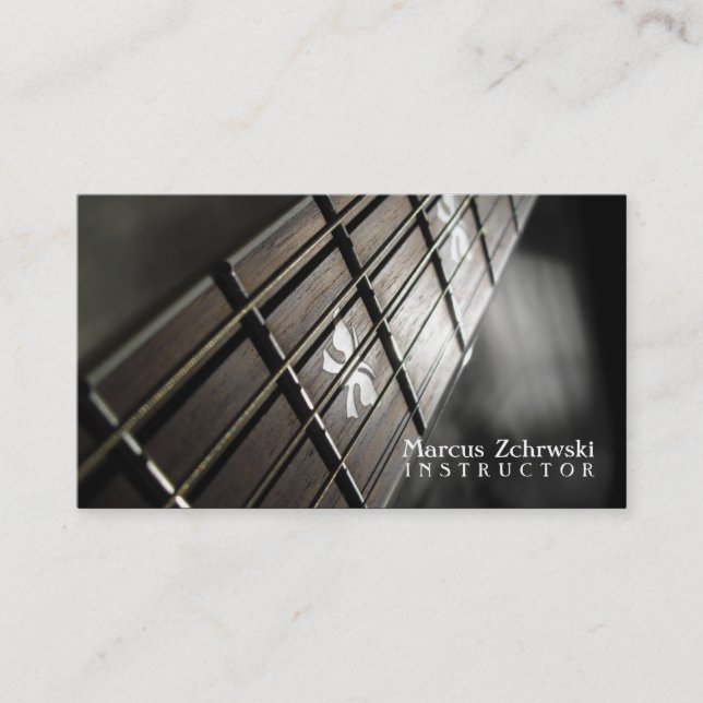 Carte De Visite Instructeur de guitare, musique, instruments (Devant)