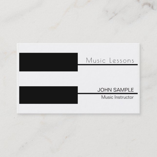 Carte De Visite Instructeur de leçons de musique de professeur de (Devant)