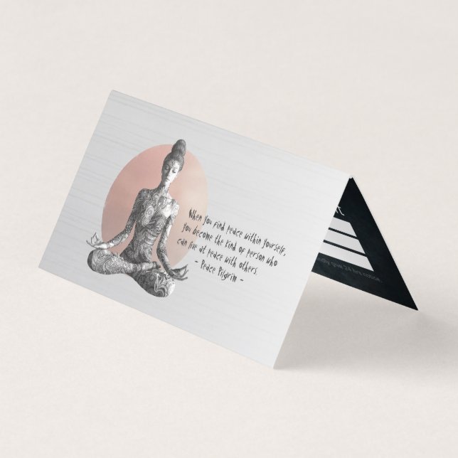 Carte De Visite Instructeur de méditation Yoga Reiki Master Lotus  (Devant)