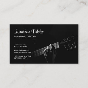 Carte De Visite Instructeur de musique Guitare Cours de Modèle