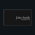 Carte De Visite Instructeur de nage minimaliste de code QR noir<br><div class="desc">Carte de visite d'instructeur de natation de code QR noir.</div>