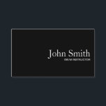 Carte De Visite Instructeur de nage minimaliste de code QR noir<br><div class="desc">Carte de visite d'instructeur de natation de code QR noir.</div>