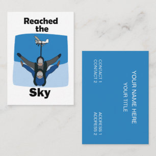 Carte De Visite Instructeur de parachutisme a atteint le ciel