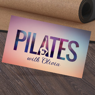 Carte De Visite Instructeur de Pilates minimaux cool