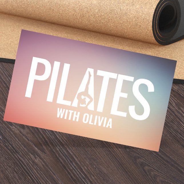 Carte De Visite Instructeur de Pilates minimaux cool (Créateur téléchargé)