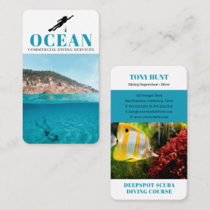 Carte De Visite Instructeur de plongée   Frogman   Sports nautique