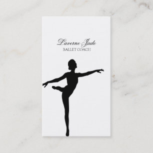 Carte De Visite Instructeur de professeur de danse de ballet de