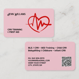 Carte De Visite Instructeur de RCR QR personnalisé