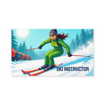 Instructeur de ski QR personnalisé