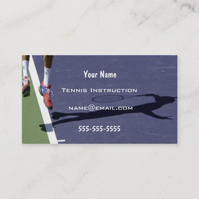 Carte De Visite Instructeur de tennis (Devant)