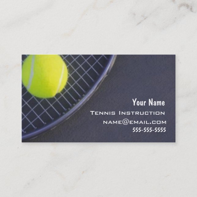 Carte De Visite Instructeur de tennis (Devant)