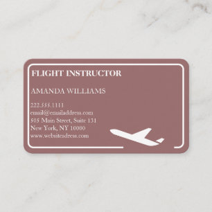 Carte De Visite Instructeur de vol d'avion à réaction moderne