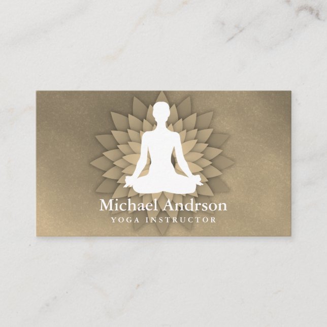 Carte De Visite Instructeur de yoga (Devant)