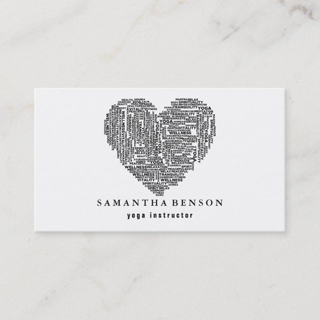 Carte De Visite Instructeur de yoga (Devant)
