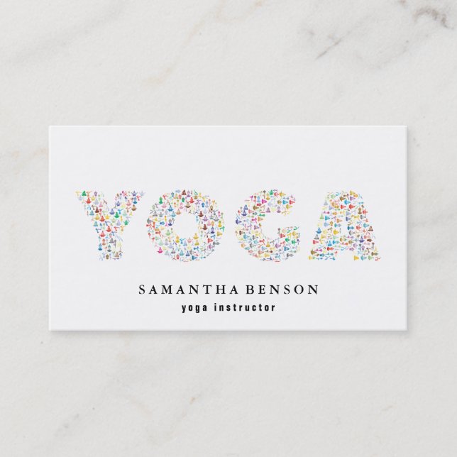 Carte De Visite Instructeur de yoga (Devant)