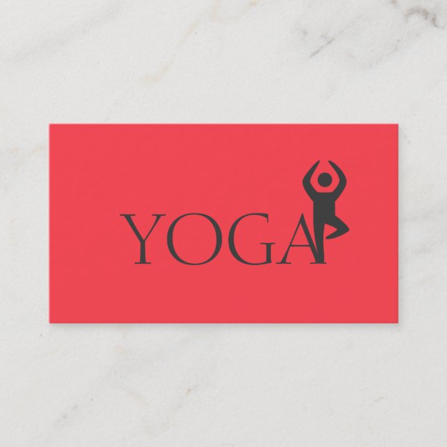 Carte De Visite Instructeur de yoga, cours (Devant)