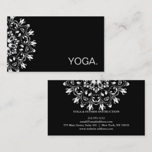 CARTE DE VISITE INSTRUCTEUR DE YOGA CUSTOMISÉ PAR LOGO DE MANDALA
