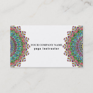 CARTE DE VISITE INSTRUCTEUR DE YOGA CUSTOMISÉ PAR LOGO DE MANDALA