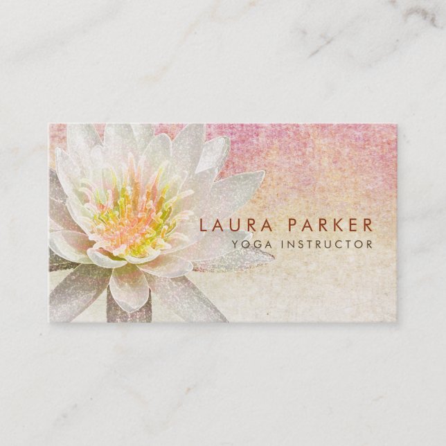 Carte De Visite Instructeur de yoga de méditation d'aquarelle de (Devant)