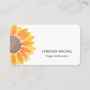 Carte de visite instructeur de Yoga de tournesol m