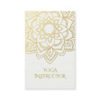 Instructeur de YOGA élégant Mandala floral or blan