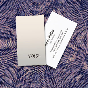 Carte De Visite Instructeur de Yoga en métal Faux minimal