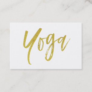 Carte De Visite *~* Instructeur de yoga Enseignant d'or blanc mode