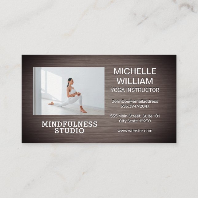 Carte De Visite Instructeur de Yoga Étiré | Santé (Devant)