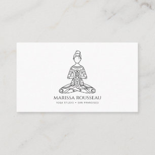 Carte De Visite Instructeur de Yoga Lotus Poise