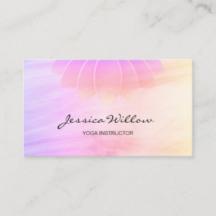 Carte De Visite Instructeur de Yoga Lotus Rose
